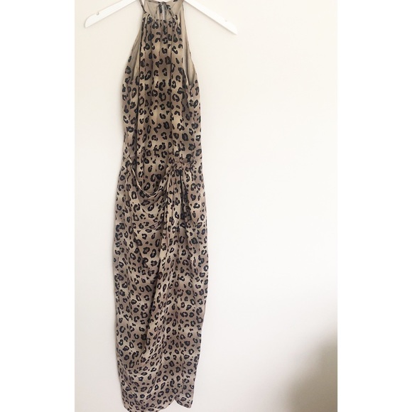 leopard halter dress